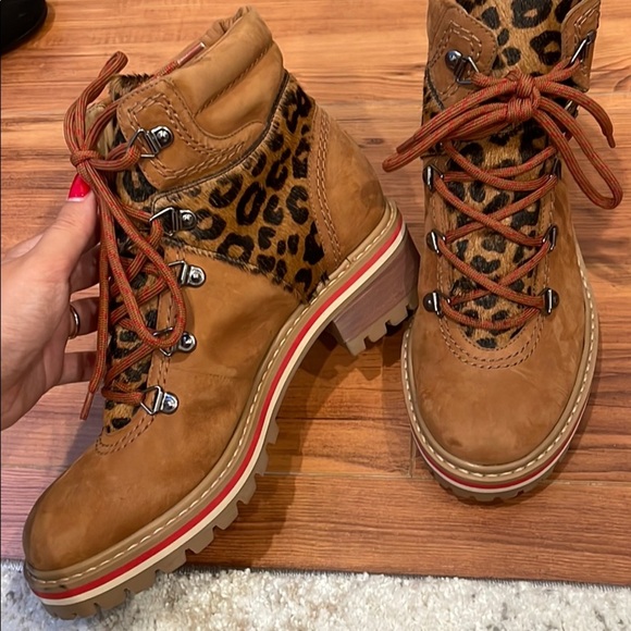 Schutz Leopard Lace Up Boot - Picture 6 of 6